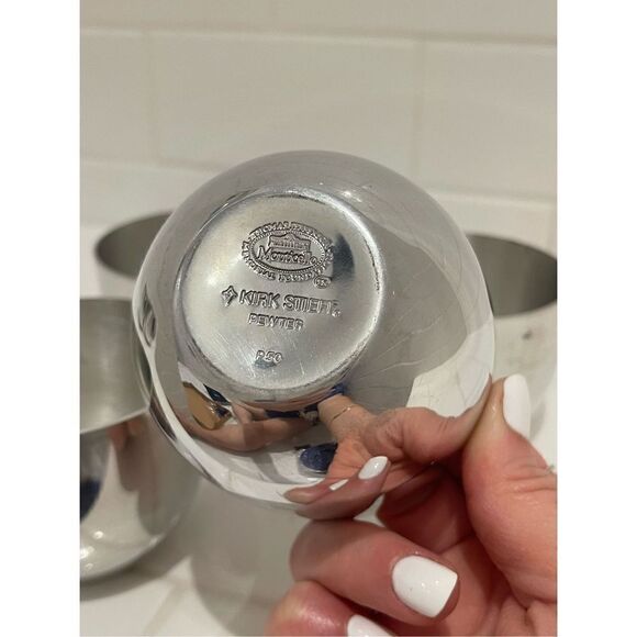 Vintage Monticello Pewter Punch Cups (4) - Picture 6 of 6